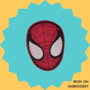 Larger Spiderman Mask Iron-on Embroidery