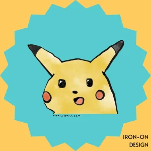 Surprised Pikachu Iron-on Design