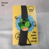 Black Cat in Large Leaves Plant Enamel Pin