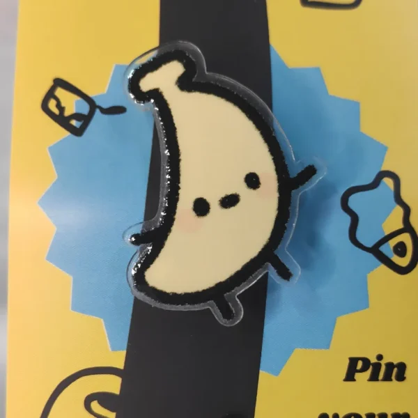 Cute Yellow Banana Acrylic Pin