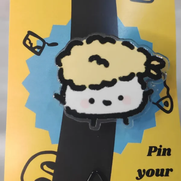 Cute Yellow Tempura Sushi Acrylic Pin