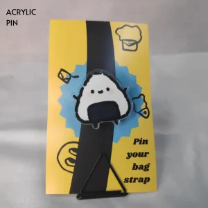 Cute White Rice Acrylic Pin