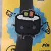 Cute Black Sushi Roll Acrylic Pin