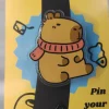Chill Capybara with Scarf Acrylic Pin
