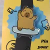 Skating Capibara Acrylic Pin