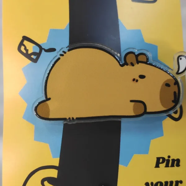 Slumbering Capybara Acrylic Pin