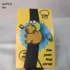 Capybara with Funny Green Hat Acrylic Pin