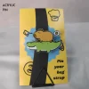 Capybara Stacking on an Aligator Acrylic Pin