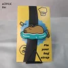 Swimming Capybara Acrylic Pin