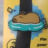 Swimming Capybara Acrylic Pin