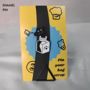 Black Cat Vapour from a Jar Enamel Pin