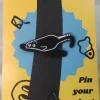 Liquid State Black Cat in a Bottle Enamel Pin