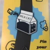 Milk Cat Enamel Pin