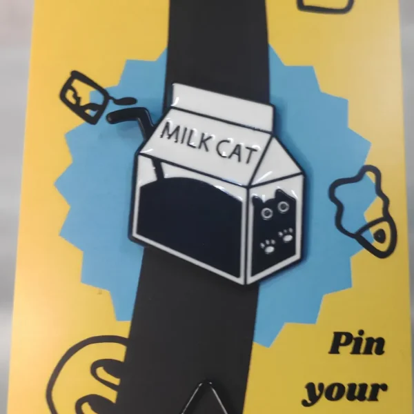Milk Cat Enamel Pin