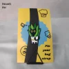 Black Cat in Pointy Plant Enamel Pin