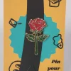 Red Rose Flower Enamel Pin