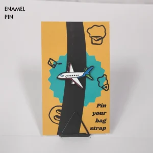 White and Blue Aeroplane Enamel Pin