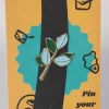 Enamel-Pin-178 Green and Blue Leaves Enamel Pin