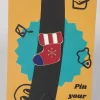 Red Festive Socks Enamel Pin