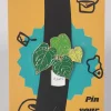 Vibrant Green Large Leaves Plant Enamel Pin