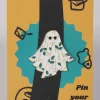Mysterious Leafy Sheet with Glasses Enamel Pin