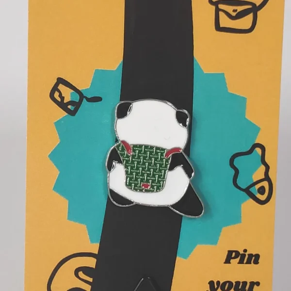 Backside of a Panda Enamel Pin