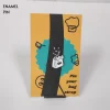 Black Cat with Treat Enamel Pin