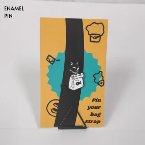 Enamel-Pin-201 Black Cat with Treat Enamel Pin