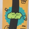 Happy Green Frogs Enamel Pin