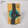 Black Cat Loaf Acrylic Pin