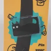 Black Cat in Transparent Box Acrylic Pin