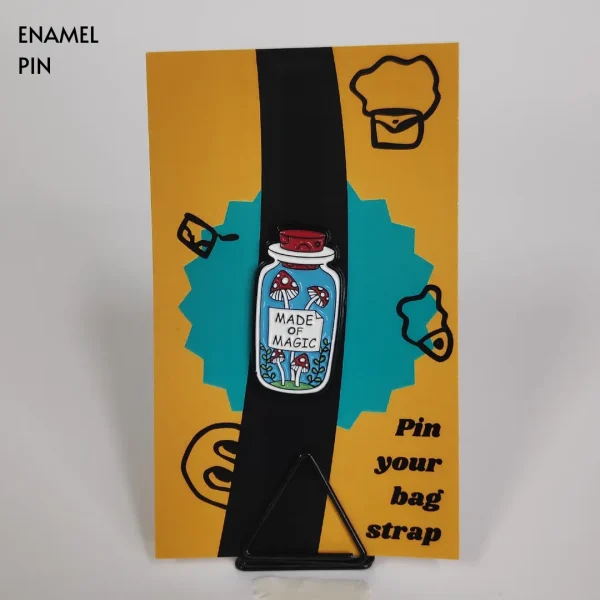 Enamel-Pin-231 Made of Magic Mushroom Bottle Enamel Pin