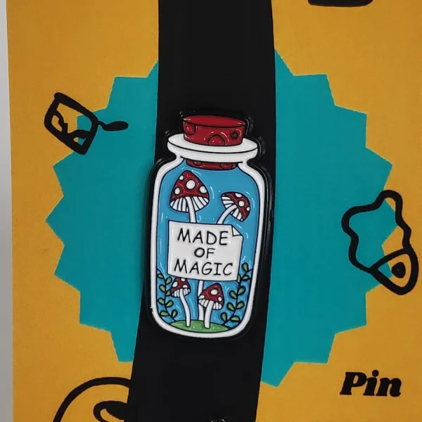 Enamel-Pin-232 Made of Magic Mushroom Bottle Enamel Pin