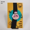 Pink Drink Up bottle of Mushroom Enamel Pin