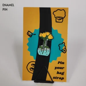 Yellow Tulips in a Flask Enamel Pin