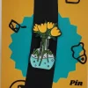 Yellow Tulips in a Flask Enamel Pin
