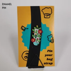 Test Tube with Vines and Flowers Enamel Pin