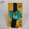 Large Leaves in a Beaker Enamel Pin