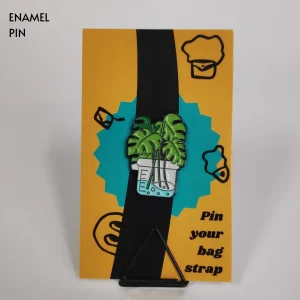 Large Leaves in a Beaker Enamel Pin