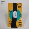 Spacey Boba Tea Enamel Pin