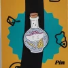 Stingray in a Flask Enamel Pin