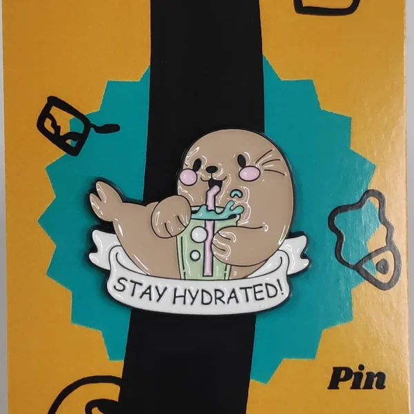 Stay Hydrated Seal Enamel Pin