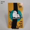Awesome White Cat Enamel Pin