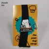Go Away I'm Introverting White Cat Enamel Pin