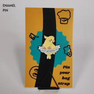 Enamel-Pin-289 Just Winging It Yellow Bird Enamel Pin