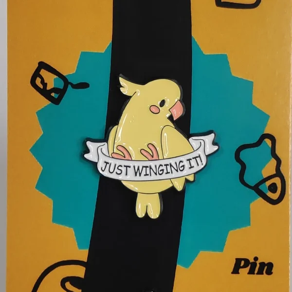 Just Winging It Yellow Bird Enamel Pin