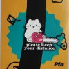 Chainsaw White Cat Enamel Pin