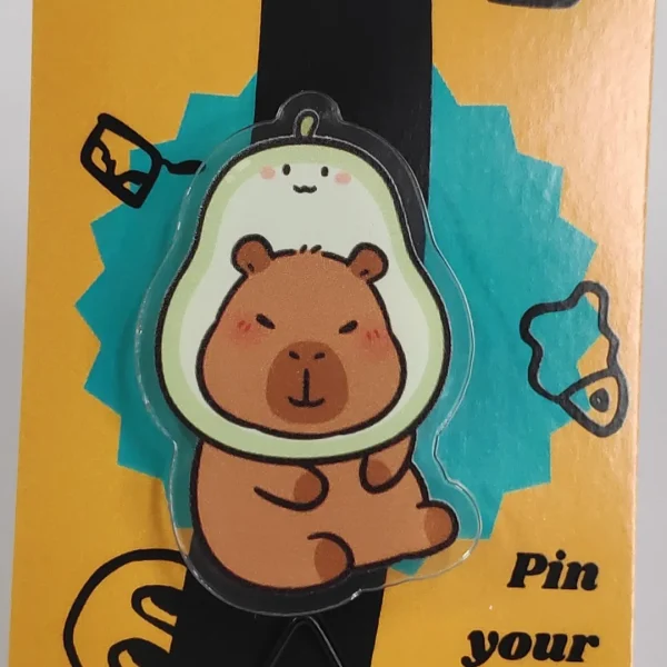 Enamel-Pin-322 Avocado Head Capybara Acrylic Pin