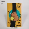Slumbering Capybara Acrylic Pin