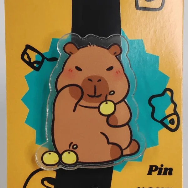 Capybara Eating Fruits Acrylic Pin